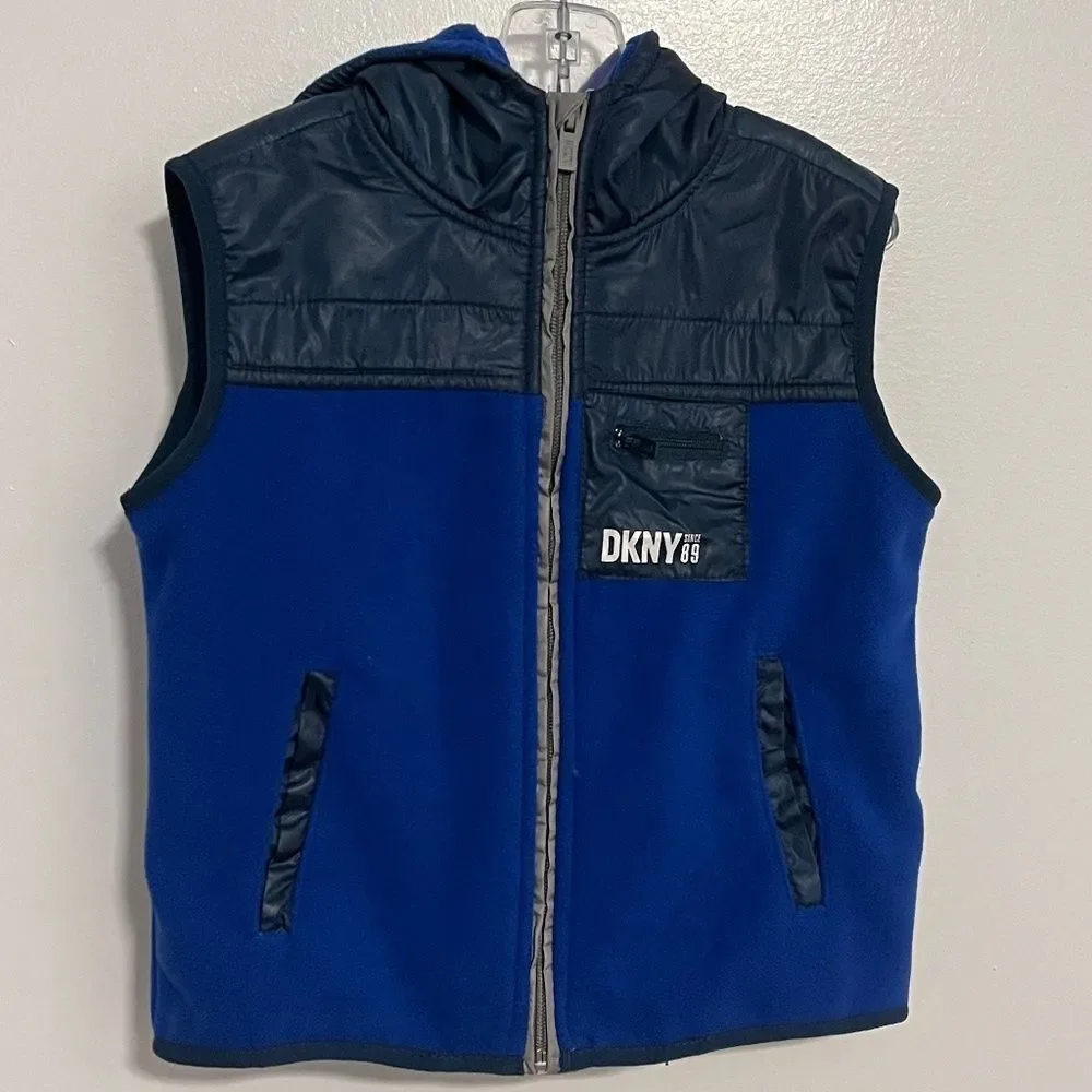 DKNY boys puffer fleece vest size 5 / 5T